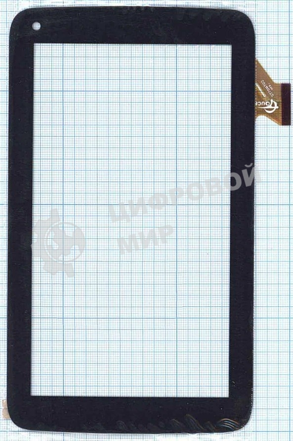 Сенсорное стекло (тачскрин) GT70M702 (188x108 мм), черное