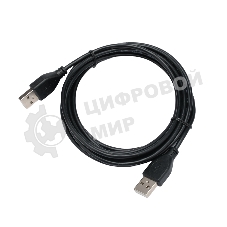Кабель USB2.0 Cablexpert CC-USB2-AMAM-3M, AM/AM, экран, 28/26AWG, медь, Pro, 3м, черный, пакет
