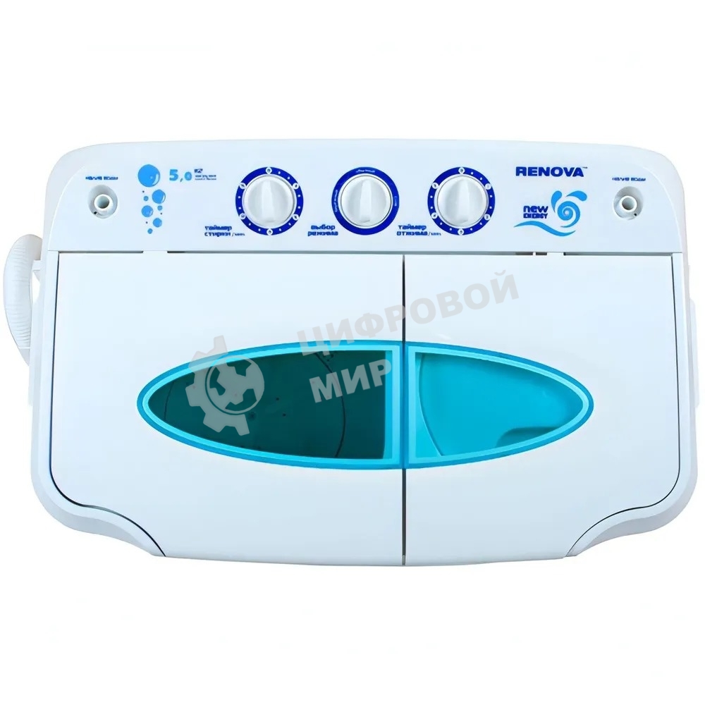 Стиральная машина Renova WS-50РЕТ белый, загрузка вертикальная 5 кг, 1350 об/мин., класс: А+