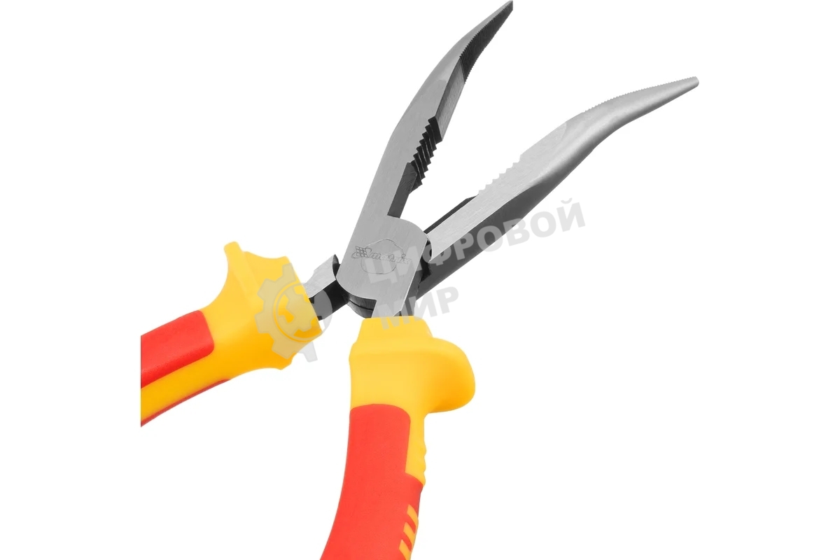 Длинногубцы Matrix изогнутые insulated 200 мм, двухкомпонентные рукоятки