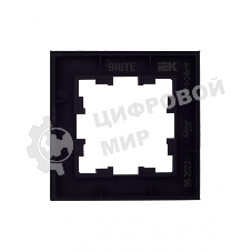 Рамка 1-местная IEK BRITE РУ-1-2-БрЧ стекло черный