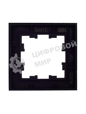 Рамка 1-местная IEK BRITE РУ-1-2-БрЧ стекло черный