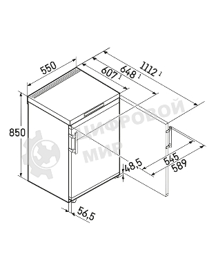 Морозильная камера Liebherr FD 1404-20 001 белый, 106л, 4 ящика