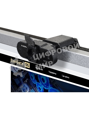 Веб-камера ExeGate BlackView C525 HD 1280x720, 30 кадр/с, USB Type-A, микрофон (шумоподавление), шторка приватности, универсальное крепление, штатив в комплекте