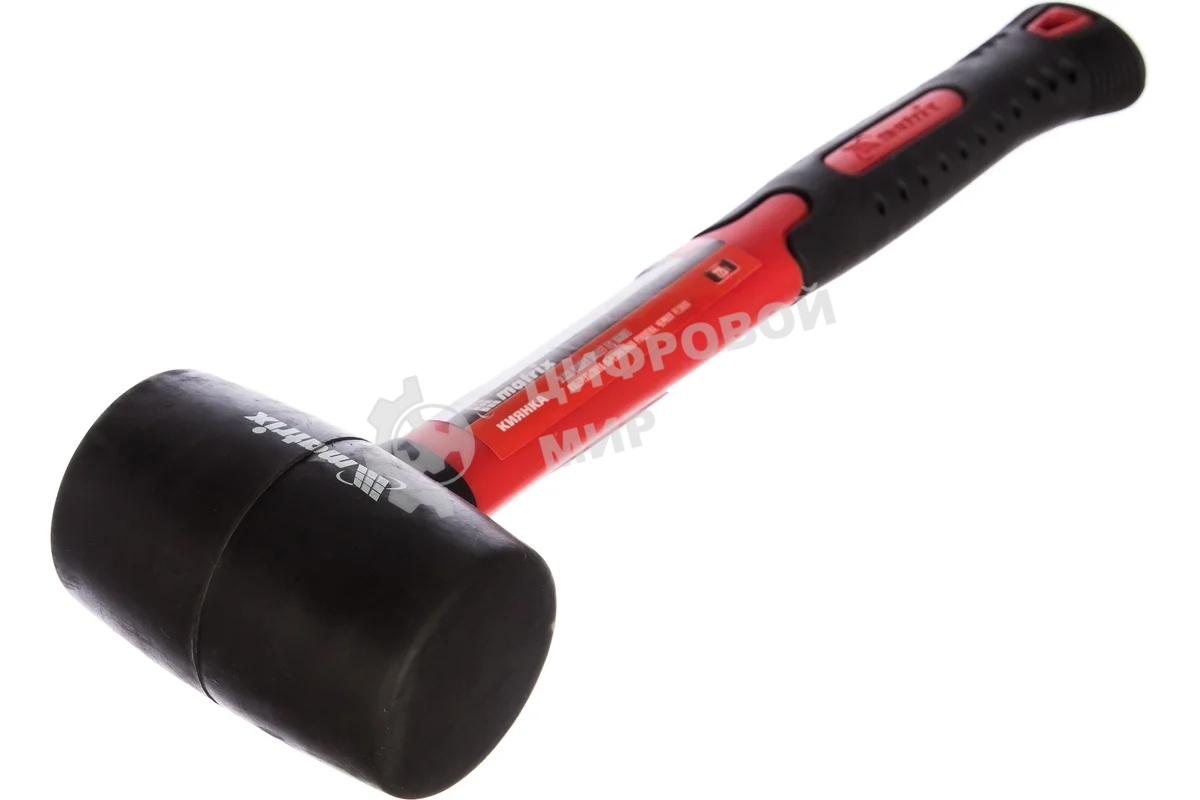 Киянка резиновая Matrix 11175, 225 г, черная резина, фибергласовая рукоятка