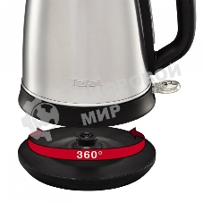 Электрочайник Tefal KI270D30 серебристый, 1.7 л, 2400 Вт, скрытый нагревательный элемент