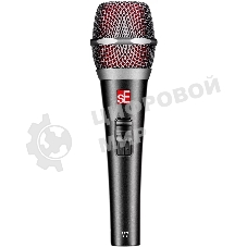 Микрофон динамический sE Electronics V7 SWITCH 40 Гц - 19 кГц, суперкардиоида, выключатель, в комплекте: микрофонный зажим, адаптер с резьбой, чёрная ветрозащита, транспортировочный чехол на молнии. Цвет серый.