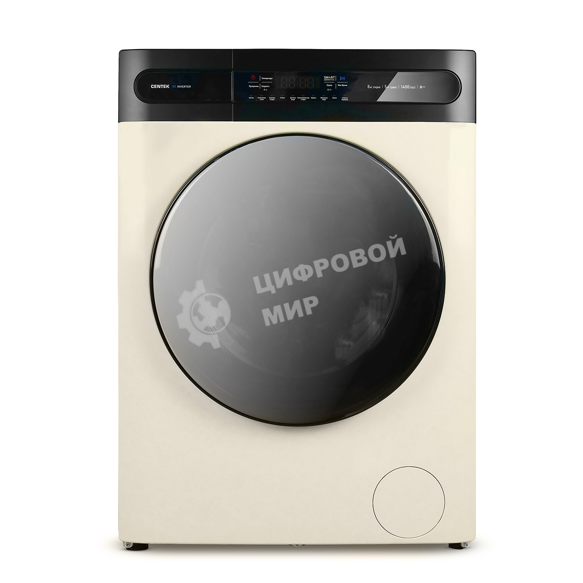 Стиральная машина Centek CT-1958 бежевый, загрузка фронтальная 8 кг, 1400 об/мин., класс: А+++