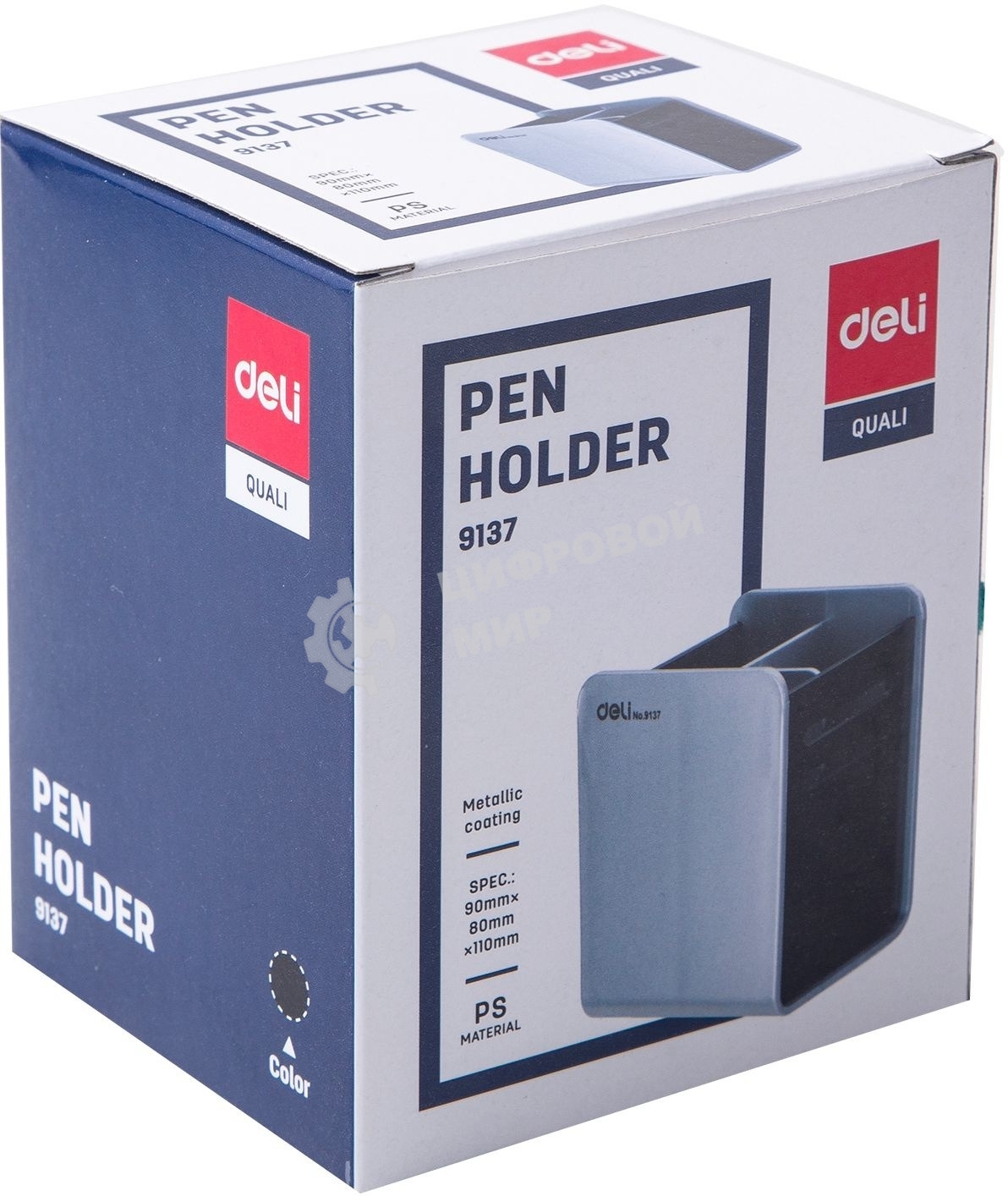 Подставка Deli E9137 для письменных принадлежностей, 90х80х110мм, ассорти, пластик