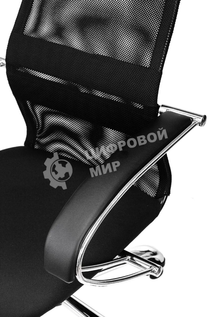 Кресло руководителя Бюрократ CH-607SL TW-01 Neo Black черный, сетка/ткань с подголов. на колес. металл хром
