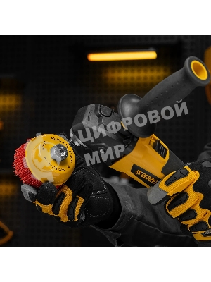 Щетка для УШМ Denzel 100 мм, чашка, нейлоновая щетина, М14