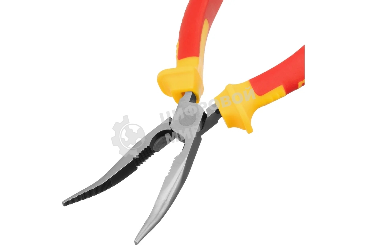 Длинногубцы Matrix изогнутые insulated 200 мм, двухкомпонентные рукоятки