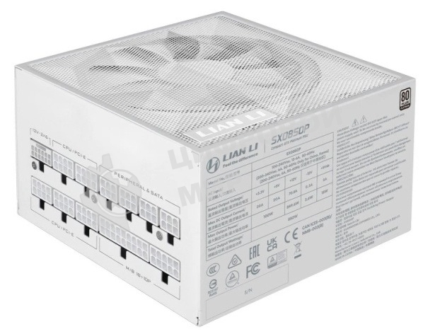 Блок питания ATX Lian Li S8P 8W, PLUS Platinum, 12VHPWR, full modular SX0850P White