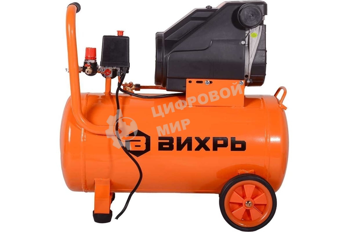 Компрессор винтовой Вихрь КП-195/24 безмасляный 195л/мин 24л 1100Вт оранжевый/черный 74/3/20