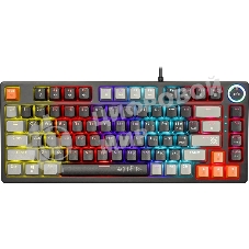 Клавиатура проводная механическая Defender Wildfire GK-213 RU,чер/сер,82кн,TNT розов,1.5м 1