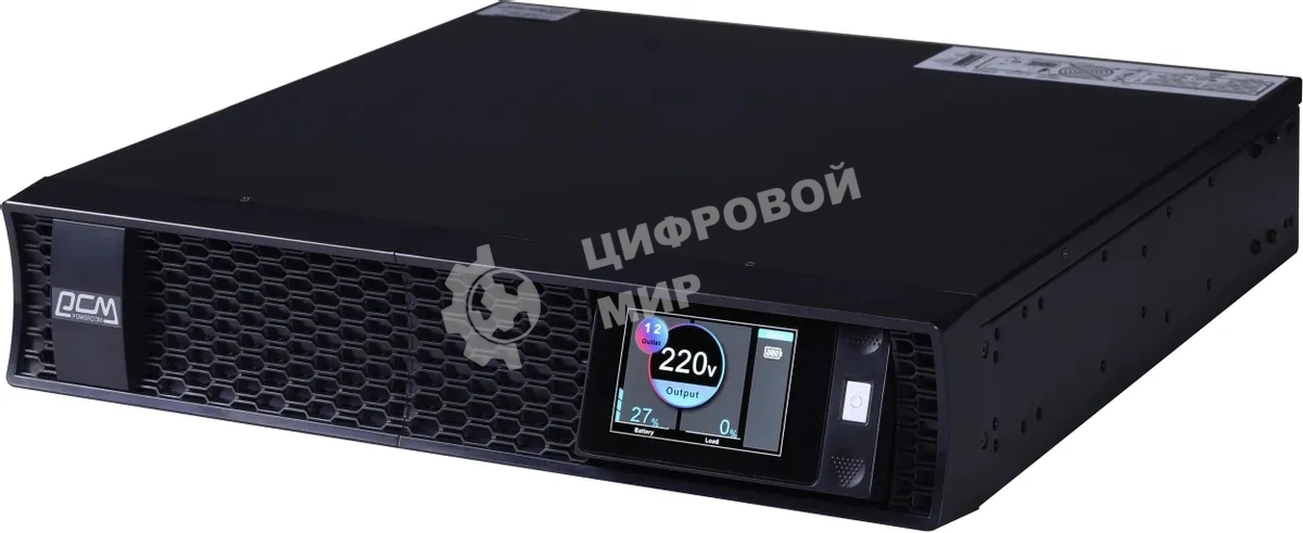 Источник бесперебойного питания Powercom Next, On-Line, 2000VA/2000W, Rack/Tower, 8*IEC320-C13 + 2*C19, LCD, Serial+USB, SmartSlot, подкл. доп. Бат.