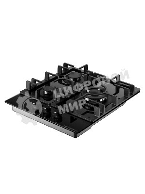 Варочная поверхность Kuppersberg FG 41 B, газ, High-Tech, 45 см, автоматический электроподжиг, газ-контроль, форсунки под сжиженый газ, SABAF конфорки, WOK конфорка, чугунные решетки, цвет черный, цвет фурнитуры черный