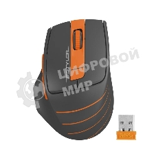 Мышь беспроводная A4Tech Fstyler FG30 серый/оранжевый, 2000 dpi, радиоканал, USB, кнопки - 5