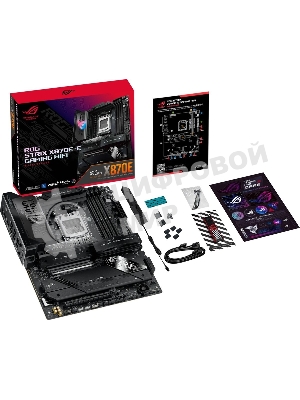 Материнская плата ASUS ROG STRIX X870E-E GAMING WIFI, AM5, AMD X870E, 4xDDR5, 4xSATA, 5xM.2, 1xPCI-E 5.0 x16, 1xPCI-E 4.0 x4, 1xHDMI, 1xUSB-C 3.2 Gen 2, 1xUSB-C 3.2 Gen 2x2, 2xUSB-C 4.0, 1x 5Gb LAN, 9xUSB-A 3.2 Gen 2, 2x3.5 мм, TOSLINK, 1xWi-Fi 7, ATX
