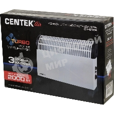 Конвектор Centek CT-6124 белый, 750/1250/2000 Вт, 20 м2, механический термостат