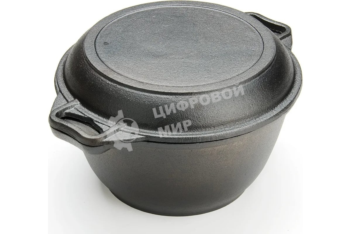 Кастрюля с крышкой-сковородой Mayer&Boch MB 26025 3.0 л, 24 см, чугунная