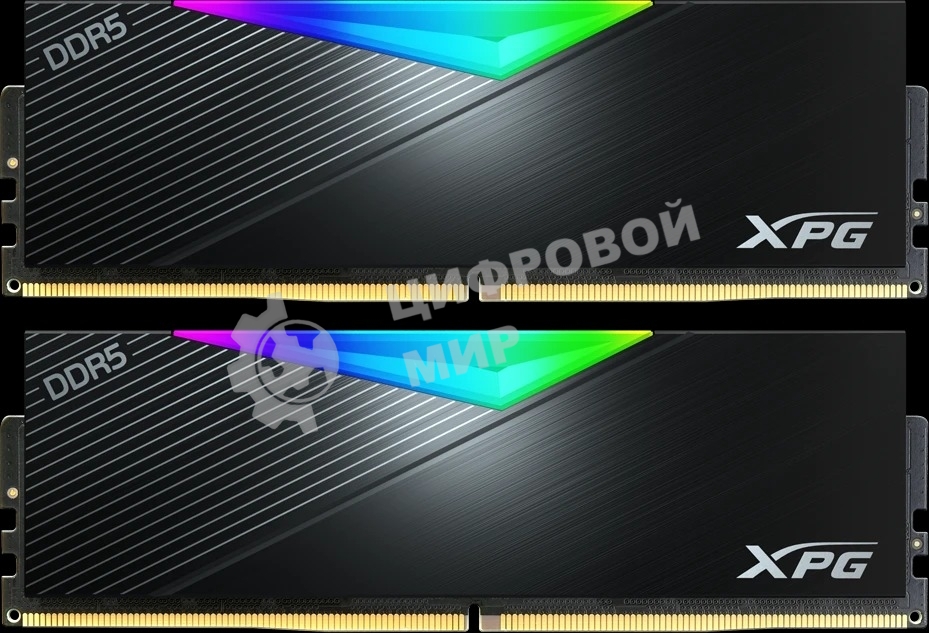 Оперативная память XPG Lancer, DDR5, 32Gb (2x16GB), 8000MHz, CL38, DIMM, с радиаторами, RGb черный