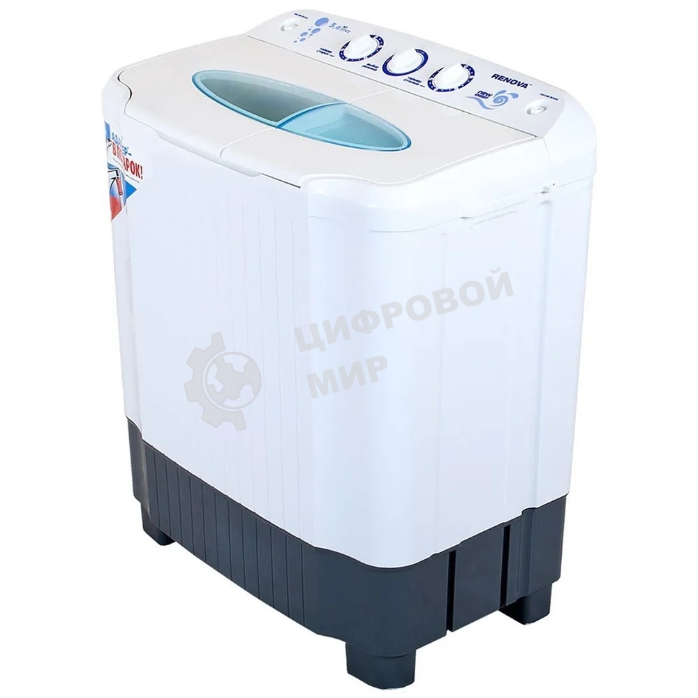 Стиральная машина Renova WS-50РЕТ белый, загрузка вертикальная 5 кг, 1350 об/мин., класс: А+