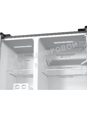 Холодильник Gorenje NRR9185EAXLWD серебристый двухкамерный 353/191л морозилка снизу, No Frost, Side by Side