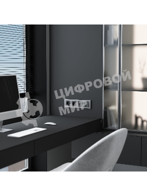 Рамка на 4 поста WERKEL AluMax (алюминий) W0043506