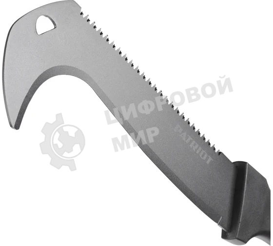 Секач Patriot PB-521. 521 мм, ПТФЭ (Teflon) покрытие, 52 HRC, пила, PP+TPR рукоять, ножны