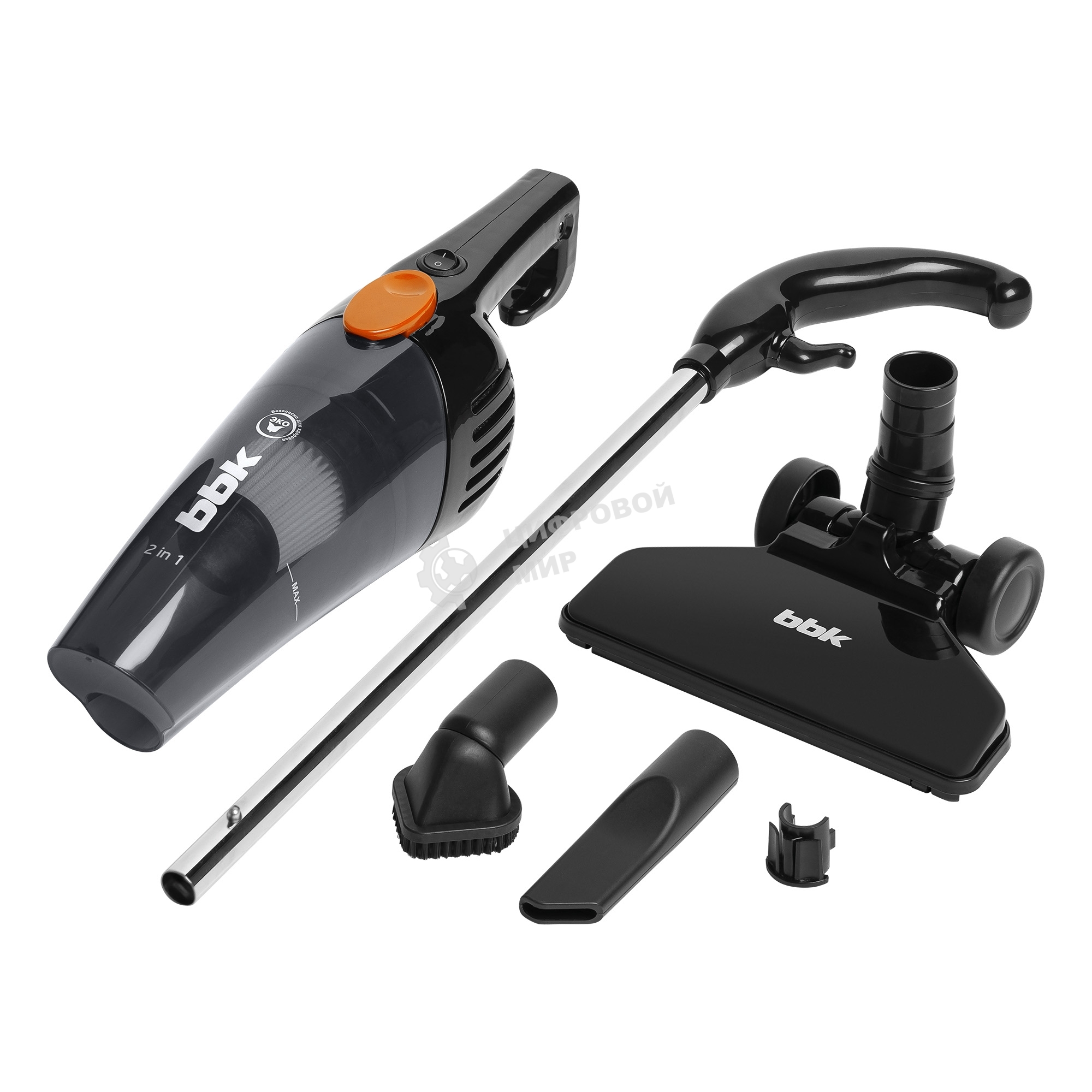 Пылесос вертикальный BBK BV2900 черный/оранжевый