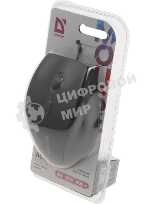 Мышь проводная Defender Accura MM-362 черный, 1600 dpi, USB, кнопки - 6