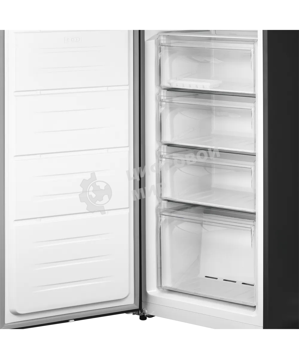 Морозильная камера Kuppersberg NFS 189 DX, High-Tech, отдельностоящая, ВхШхГ 185х60х65 см, объем 304 л, электронное управление, No Frost, LED дисплей, LED освещение, супер заморозка, инверторный компрессор, энергоэффективность А+, уровень шума 43 дБ, цвет