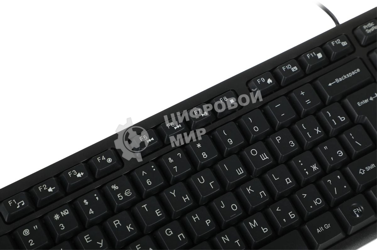 Комплект клавиатура+мышь A4Tech KK-3330 проводной, USB, 1200 DPI, чёрный