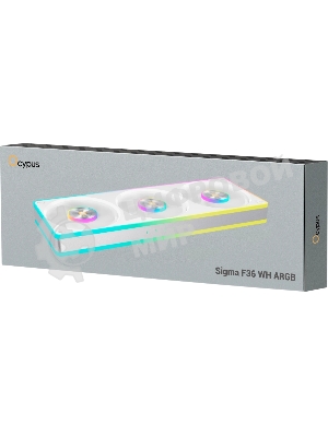 Вентилятор для корпуса Ocypus Sigma F36 WH ARGB, 3x120x120x25mm, 4-PIN PWM, 500-2200 RPM, 36 DBA MAX, FLUID DYNAMIC BEARING