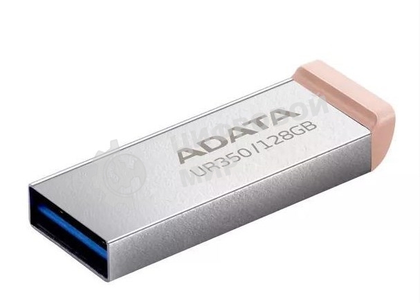 Флешка USB ADATA UR350 (UR350-32G-RSR/BG), 32G, USB 3.2, R/W 100/15, серебристый/коричневый