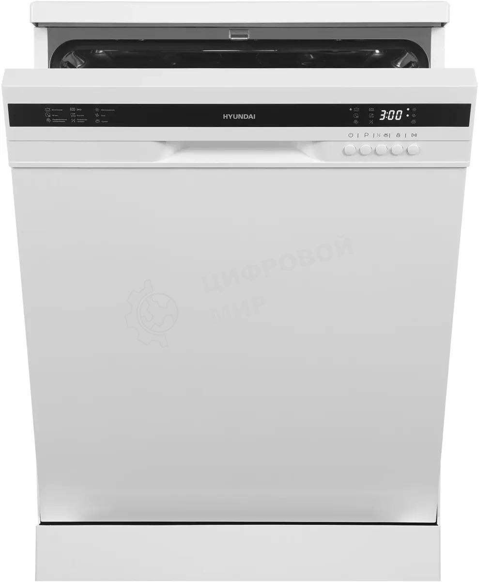 Посудомоечная машина Hyundai DF126, белый, 60 см, 12 компл., сушка конденсационная, 49 дБ, класс A++