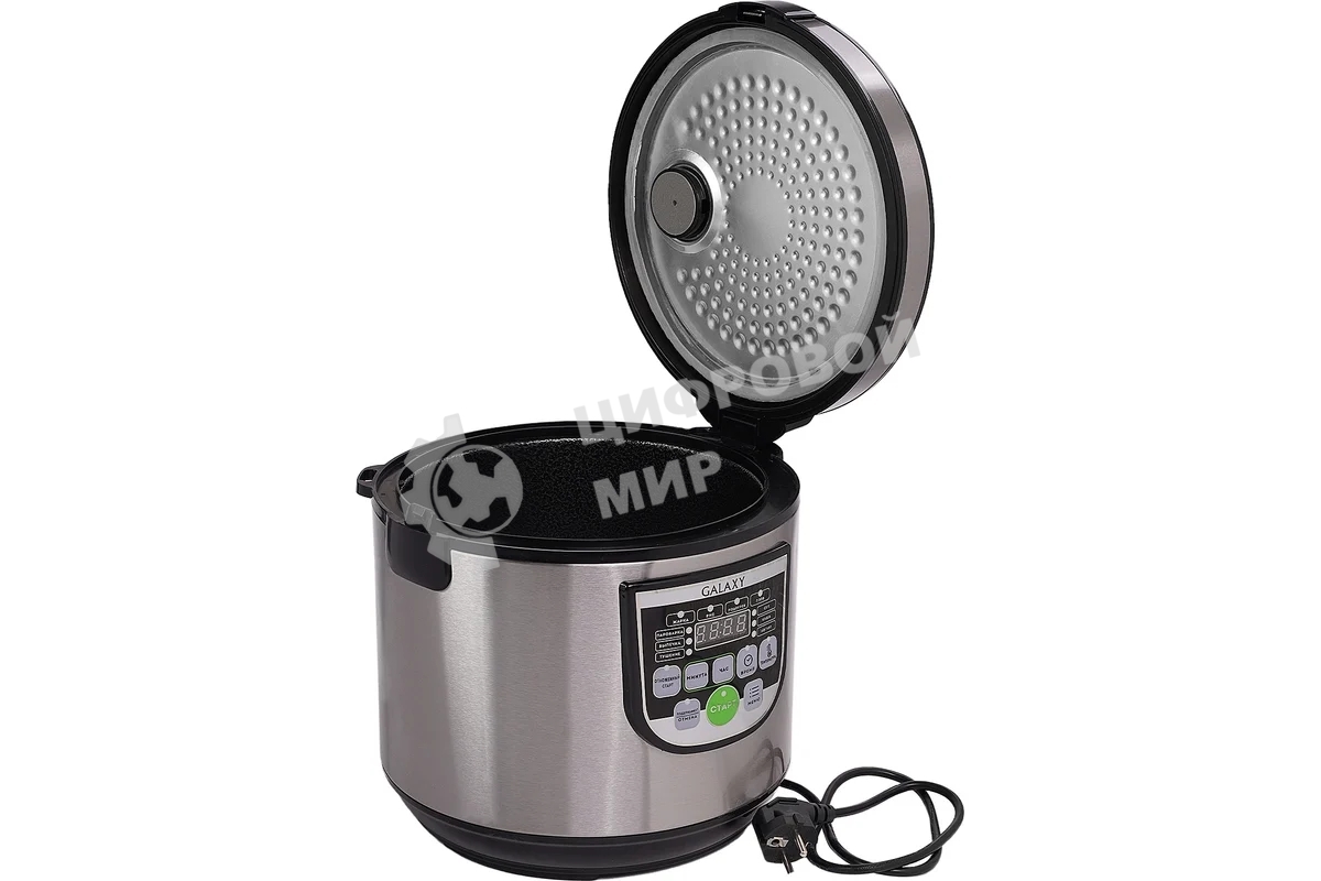 Мультиварка Galaxy GL 2643 серый, объем 5 л, 900 Вт, 10 программ