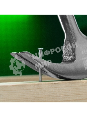 Молоток-гвоздодер Сибртех металлическая трубчатая обрезиненная рукоятка, вес 450 гр., боек 27 мм