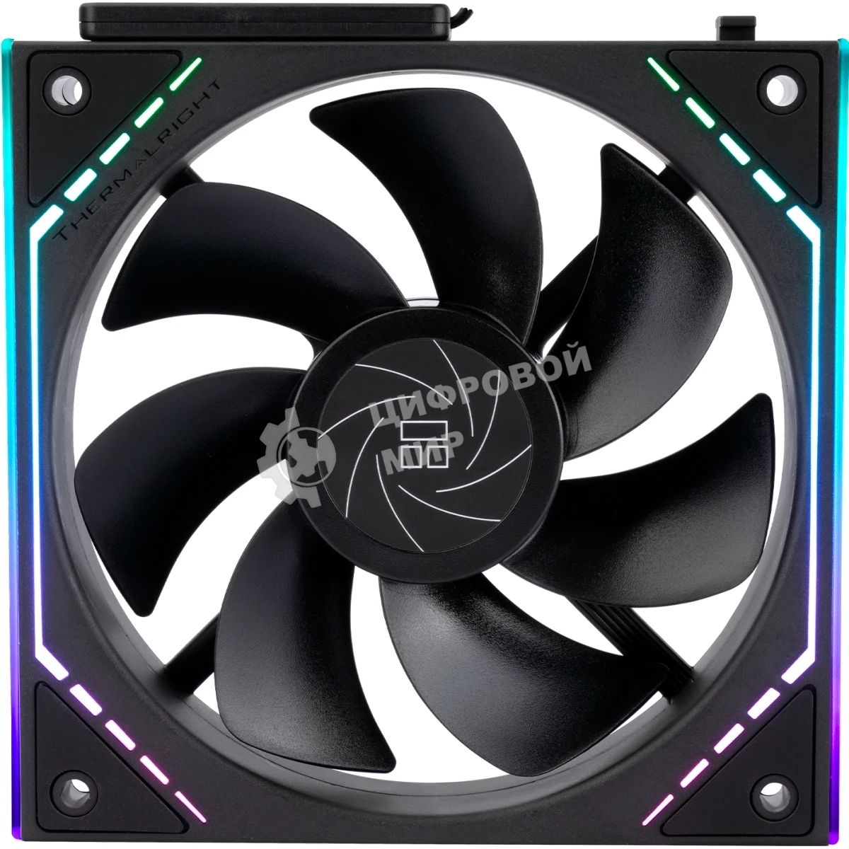 Кулер для корпуса Thermalright TL-M12QR Reverse (124x120x25mm, 4-pin PWM, ARGB, 47.6CFM, 23.2dBA, 1500RPM, черный)