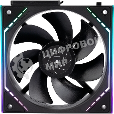 Кулер для корпуса Thermalright TL-M12QR Reverse (124x120x25mm, 4-pin PWM, ARGB, 47.6CFM, 23.2dBA, 1500RPM, черный)