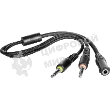 Гарнитура Defender Cujo чёрный/красный, проводная