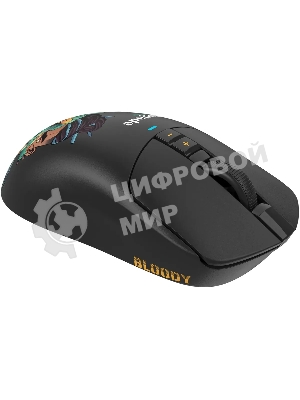 Мышь беспроводная/проводная A4Tech Bloody R72 Ultra Duo черный/рисунок, 20000 dpi, радиоканал, USB, кнопки - 7