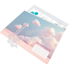 Папка на молнии ZIP Silwerhof CLOUD A4+ ПВХ 0.25мм