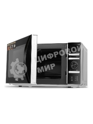 Микроволновая печь Hyundai HYM-D3026 серебристый, 20 л, 700 Вт, переключатели - кнопки, поворотный механизм
