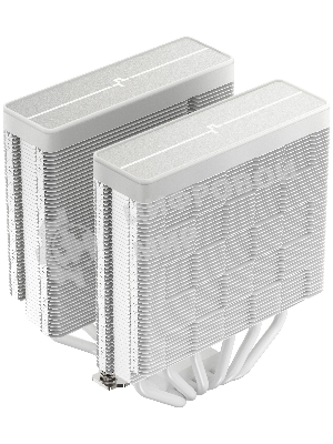 Кулер для процессора DEEPCOOL AG620 WH ARGb V2 LGA20XX/1700/1200/115X/AM5/AM4 (9шт/кор, TDP 260W, PWM, ARGb DUAL Fan 120мм, 6 тепл. трубок, белый) RET