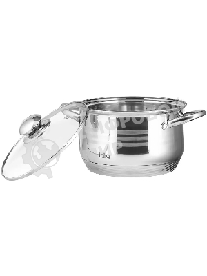 Кастрюля Lara LR02-582 SONATA 20x12,5 см, 3.9 л, нержавеющая сталь, с крышкой
