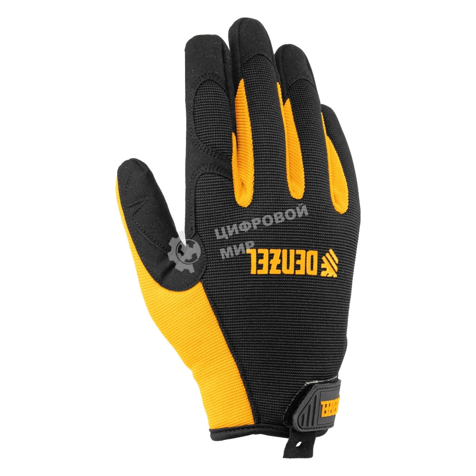 Перчатки универсальные Denzel на липучке, размер 9