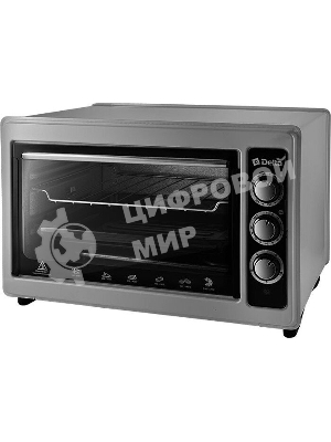 Мини-печь Delta D-0123 серая с тэном повыш. мощности,1300 Вт,37 л,2 нагреват. эл, с термостатом