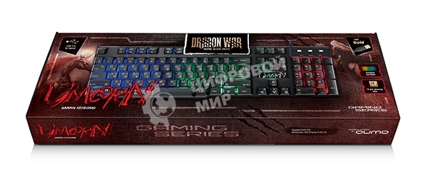 Клавиатура проводная Qumo Unicorn K01, 104 клавиш мультимедиа, встроенная радужная подсветка